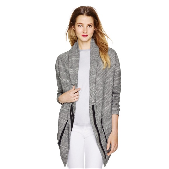 Aritzia Wilfred Free Rousseau Zip up Grey Sweater